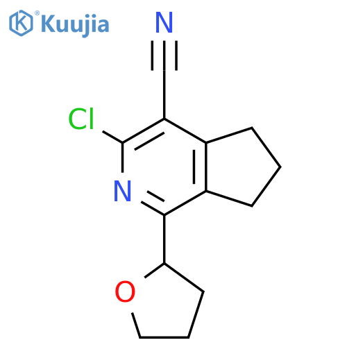 3-Chloro-1-(tetrahydro-furan-2-yl)-6,7-dihydro-5H-[2]pyrindine-4-carbonitrile structure