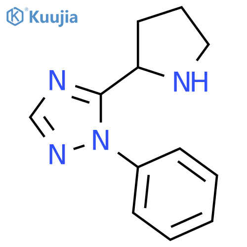 1-Phenyl-5-pyrrolidin-2-yl-1H-[1,2,4]triazole structure