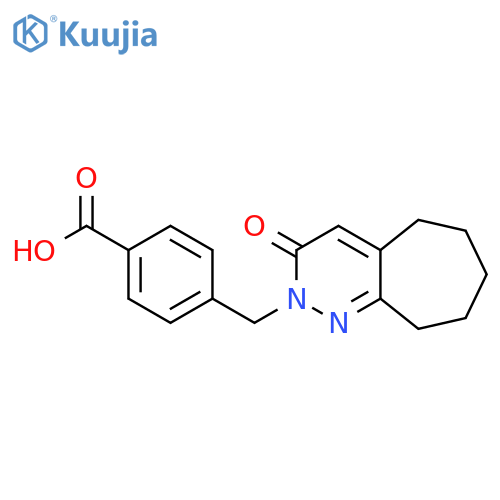 4-(3-Oxo-3,5,6,7,8,9-hexahydro-cyclohepta[c]pyridazin-2-ylmethyl)-benzoic acid structure