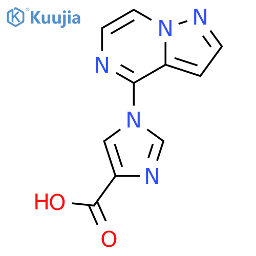 1-Pyrazolo[1,5-a]pyrazin-4-yl-1H-imidazole-4-carboxylic acid structure