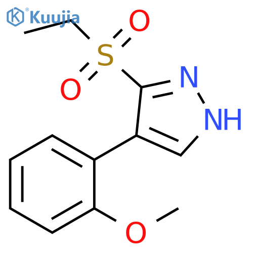 3-Ethanesulfonyl-4-(2-methoxy-phenyl)-1H-pyrazole structure