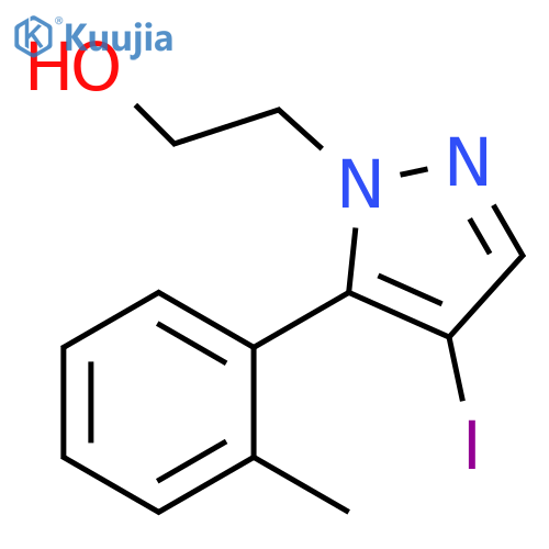 2-(4-Iodo-5-o-tolyl-pyrazol-1-yl)-ethanol structure