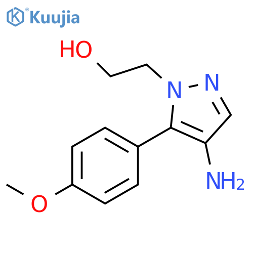 2-[4-Amino-5-(4-methoxy-phenyl)-pyrazol-1-yl]-ethanol structure