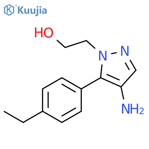 2-[4-Amino-5-(4-ethyl-phenyl)-pyrazol-1-yl]-ethanol structure
