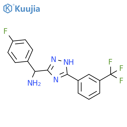 (4-fluorophenyl)-[5-[3-(trifluoromethyl)phenyl]-1H-1,2,4-triazol-3-yl]methanamine structure