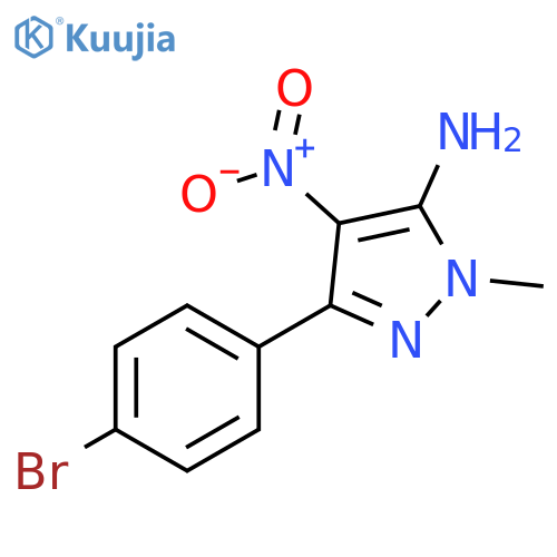 5-(4-Bromo-phenyl)-2-methyl-4-nitro-2H-pyrazol-3-ylamine structure