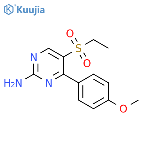 5-Ethanesulfonyl-4-(4-methoxy-phenyl)-pyrimidin-2-ylamine structure