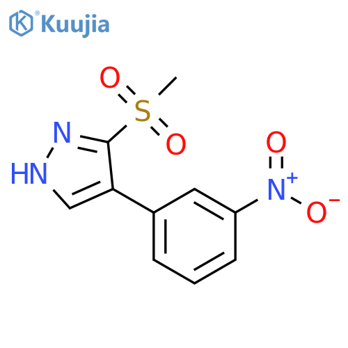 3-Methanesulfonyl-4-(3-nitro-phenyl)-1H-pyrazole structure