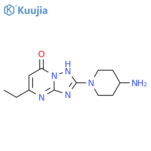 2-(4-Amino-piperidin-1-yl)-5-ethyl-4H-[1,2,4]triazolo[1,5-a]pyrimidin-7-one structure