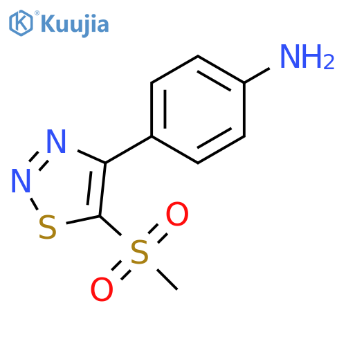 4-(5-Methanesulfonyl-[1,2,3]thiadiazol-4-yl)-phenylamine structure