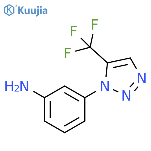 3-(5-Trifluoromethyl-[1,2,3]triazol-1-yl)-phenylamine structure
