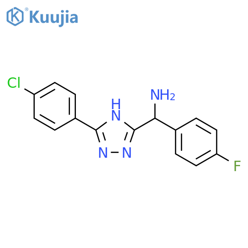 [5-(4-chlorophenyl)-1H-1,2,4-triazol-3-yl]-(4-fluorophenyl)methanamine structure