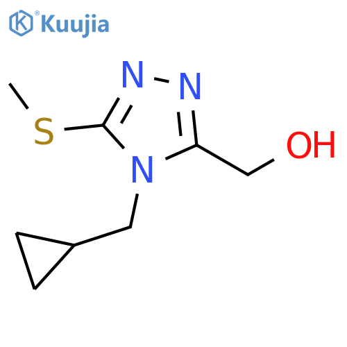 (4-Cyclopropylmethyl-5-methylsulfanyl-4H-[1,2,4]triazol-3-yl)-methanol structure