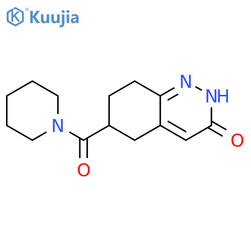6-(Piperidine-1-carbonyl)-5,6,7,8-tetrahydro-2H-cinnolin-3-one structure