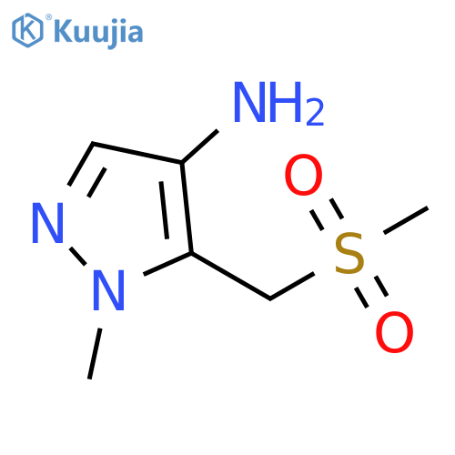 5-(methanesulfonylmethyl)-1-methyl-1H-pyrazol-4-amine structure