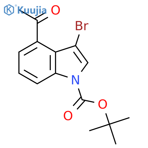 Tert-Butyl 4-acetyl-3-bromo-1H-indole-1-carboxylate structure