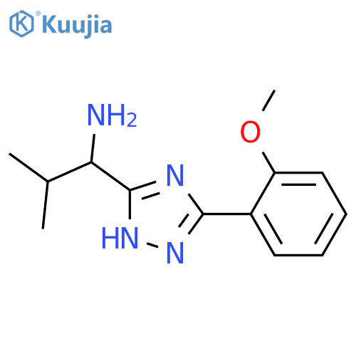 1-[5-(2-Methoxy-phenyl)-2H-[1,2,4]triazol-3-yl]-2-methyl-propylamine structure