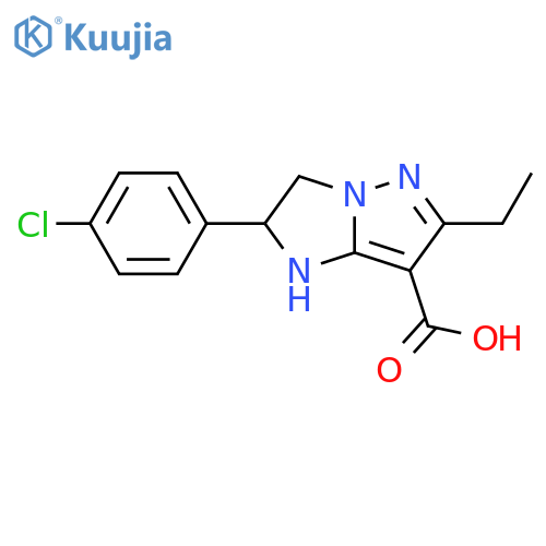 2-(4-Chloro-phenyl)-6-ethyl-2,3-dihydro-1H-imidazo[1,2-b]pyrazole-7-carboxylic acid structure