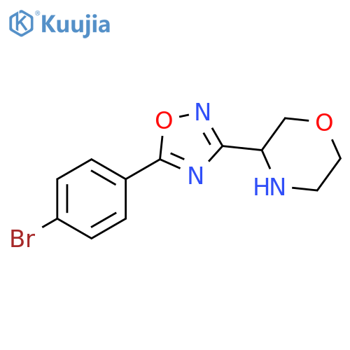 3-[5-(4-Bromo-phenyl)-[1,2,4]oxadiazol-3-yl]-morpholine structure