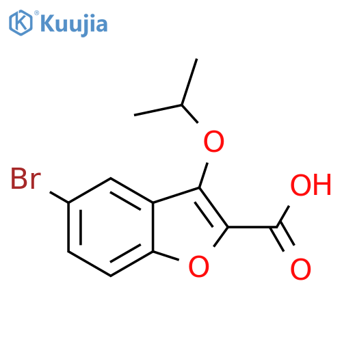 5-Bromo-3-isopropoxy-benzofuran-2-carboxylic acid structure