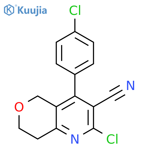 2-Chloro-4-(4-chloro-phenyl)-7,8-dihydro-5H-pyrano[4,3-b]pyridine-3-carbonitrile structure