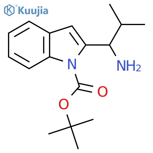 Tert-Butyl 2-(1-amino-2-methylpropyl)-1H-indole-1-carboxylate structure