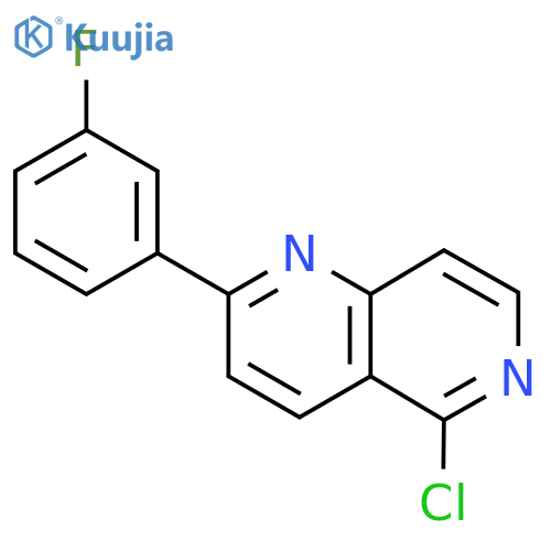 5-Chloro-2-(3-fluorophenyl)-1,6-naphthyridine structure