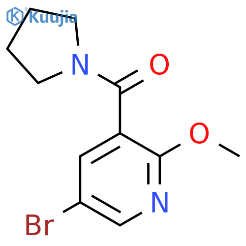 (5-Bromo-2-methoxy-pyridin-3-yl)-pyrrolidin-1-yl-methanone structure