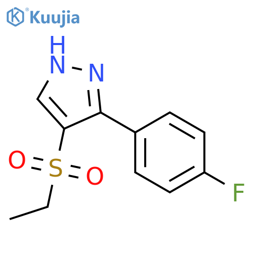 4-Ethanesulfonyl-3-(4-fluoro-phenyl)-1H-pyrazole structure
