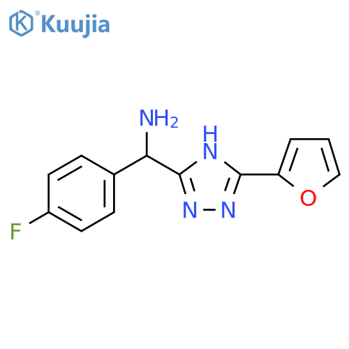 (4-fluorophenyl)-[5-(2-furyl)-1H-1,2,4-triazol-3-yl]methanamine structure