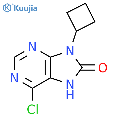 6-Chloro-9-cyclobutyl-7H-purin-8(9H)-one structure