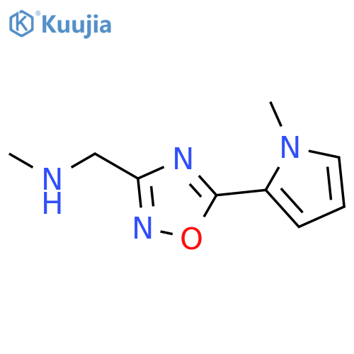 Methyl-[5-(1-methyl-1H-pyrrol-2-yl)-[1,2,4]oxadiazol-3-ylmethyl]-amine structure