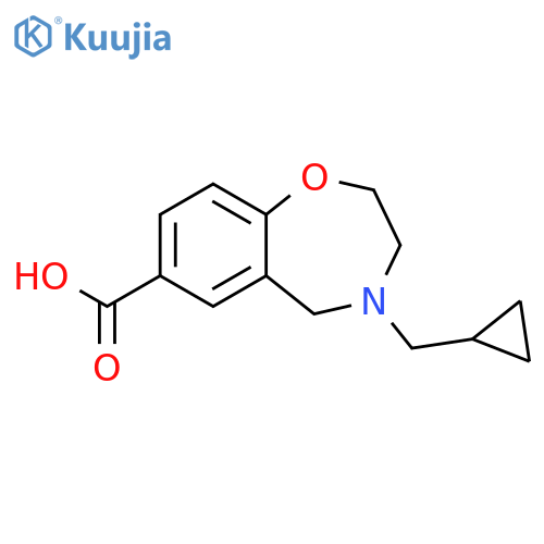 4-Cyclopropylmethyl-2,3,4,5-tetrahydro-benzo[f][1,4]oxazepine-7-carboxylic acid structure