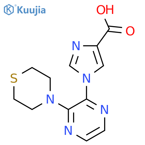 1-(3-Thiomorpholinopyrazin-2-yl)-1H-imidazole-4-carboxylic acid structure