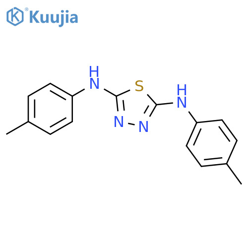 1,3,4-Thiadiazole-2,5-diamine, N,N'-bis(4-methylphenyl)- structure