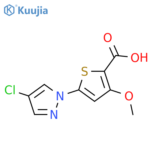 5-(4-Chloro-pyrazol-1-yl)-3-methoxy-thiophene-2-carboxylic acid structure