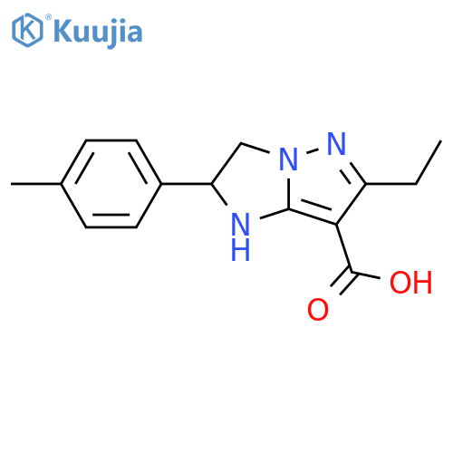 6-Ethyl-2-p-tolyl-2,3-dihydro-1H-imidazo[1,2-b]pyrazole-7-carboxylic acid structure