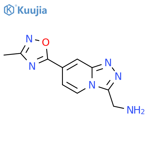 [7-(3-methyl-1,2,4-oxadiazol-5-yl)-[1,2,4]triazolo[4,3-a]pyridin-3-yl]methanamine structure