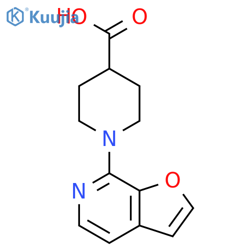 1-Furo[2,3-c]pyridin-7-yl-piperidine-4-carboxylic acid structure