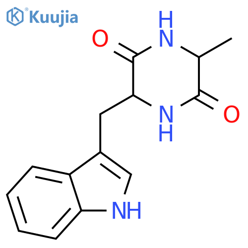 2,5-Piperazinedione, 3-(1H-indol-3-ylmethyl)-6-methyl-, (3S,6S)- structure