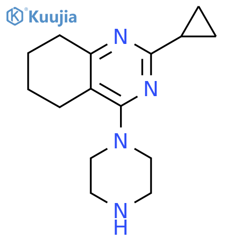 2-Cyclopropyl-4-(piperazin-1-yl)-5,6,7,8-tetrahydroquinazoline structure