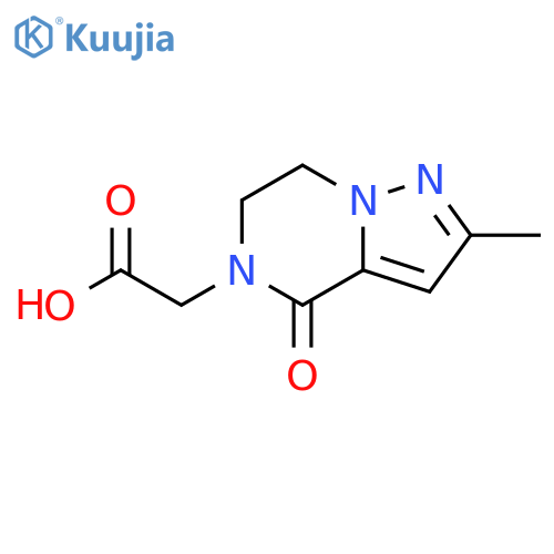 (2-Methyl-4-oxo-6,7-dihydro-4H-pyrazolo[1,5-a]pyrazin-5-yl)-acetic acid structure