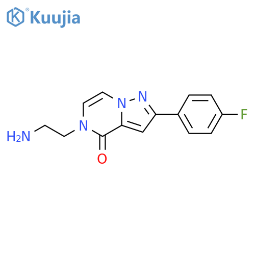 5-(2-aminoethyl)-2-(4-fluorophenyl)-4H,5H-pyrazolo[1,5-a]pyrazin-4-one structure