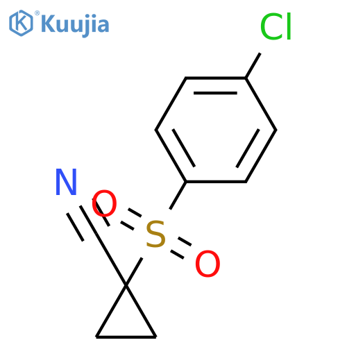 Cyclopropanecarbonitrile,1-[(4-chlorophenyl)sulfonyl]- structure