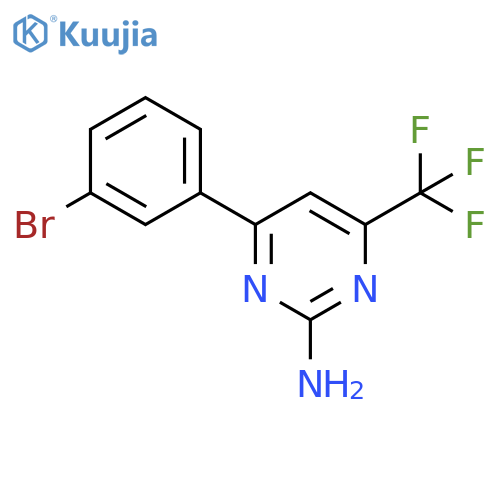 2-Pyrimidinamine, 4-(3-bromophenyl)-6-(trifluoromethyl)- structure