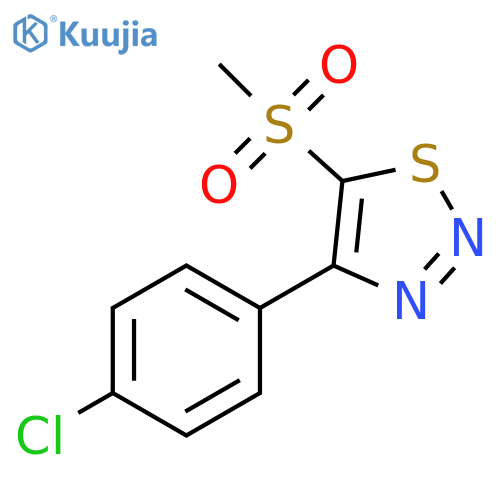 4-(4-Chloro-phenyl)-5-methanesulfonyl-[1,2,3]thiadiazole structure