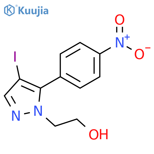 2-[4-Iodo-5-(4-nitro-phenyl)-pyrazol-1-yl]-ethanol structure