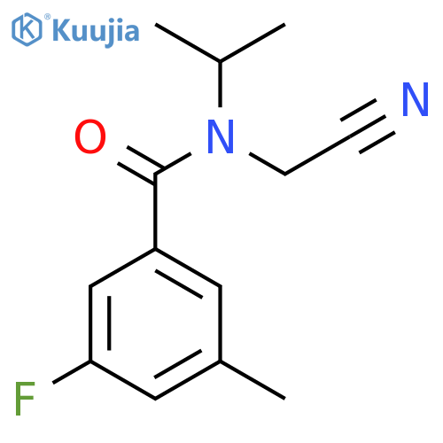 N-(cyanomethyl)-3-fluoro-5-methyl-N-(propan-2-yl)benzamide structure