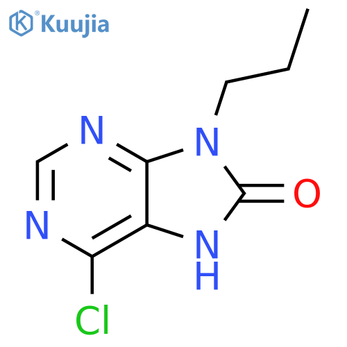 6-Chloro-9-propyl-7,9-dihydro-purin-8-one structure