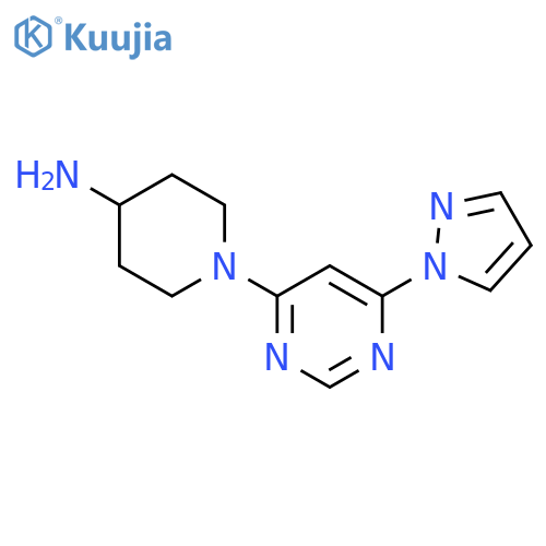 1-(6-Pyrazol-1-yl-pyrimidin-4-yl)-piperidin-4-ylamine structure